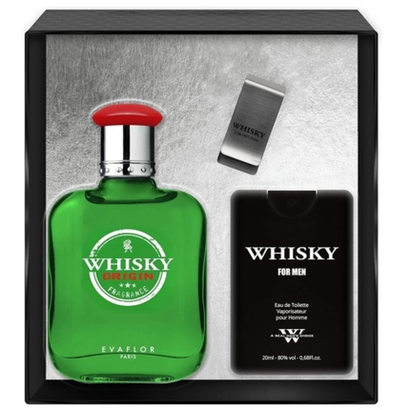 Evaflor Whisky Origin Eau De Toilette Spray Set - 100ml And 20ml