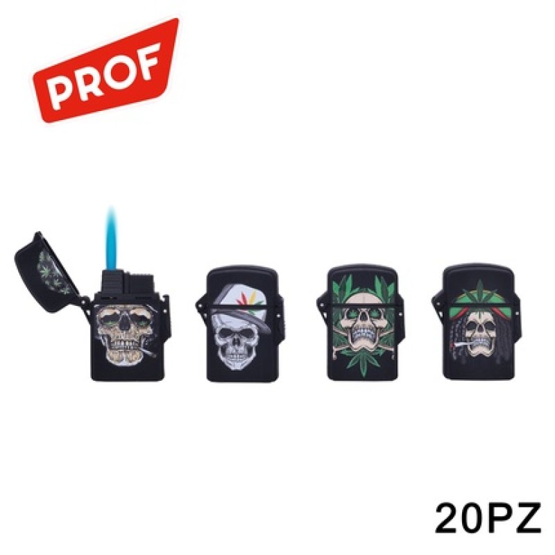 Prof Turbo Lighter Skulls Pack Of 20
