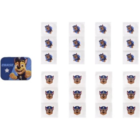 Paw Patrol Tattoo Effect Patches in Metal Box - One Size