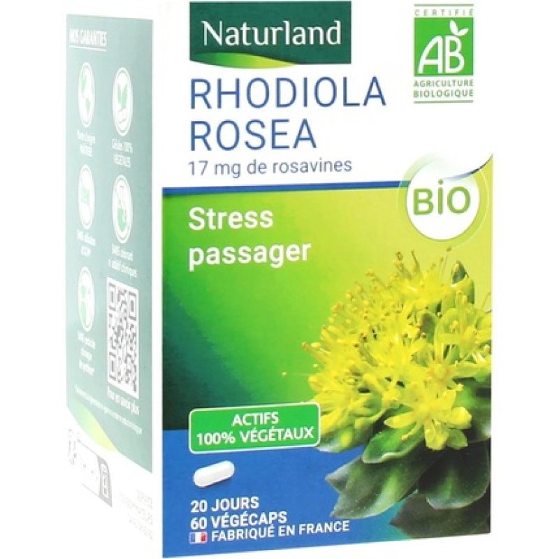 Naturland Organic Rhodiola Rosea 60 Veggie Caplets
