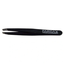 Parisax Slanted Tweezers Black - Perfect For Precise Hair Removal
