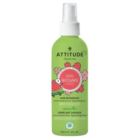 ATTITUDE Natural Hair Detangler Spray for Baby and Kids EWG Verified Plant and Mineral Based Ingredients Hypoallergenic