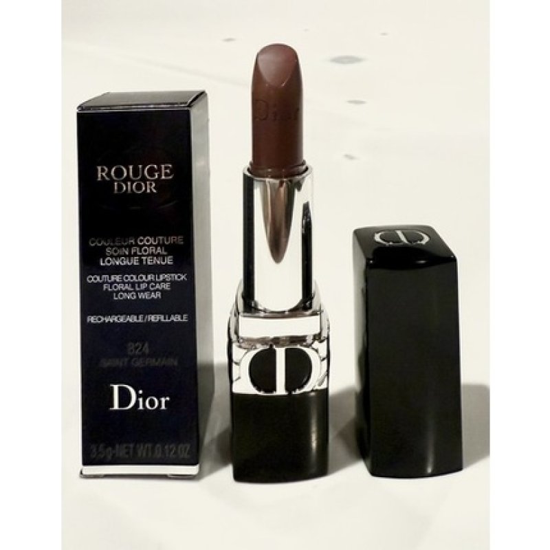 Christian Dior Rouge Refillable Floral Lip Care Lipstick 824 Saint Germain