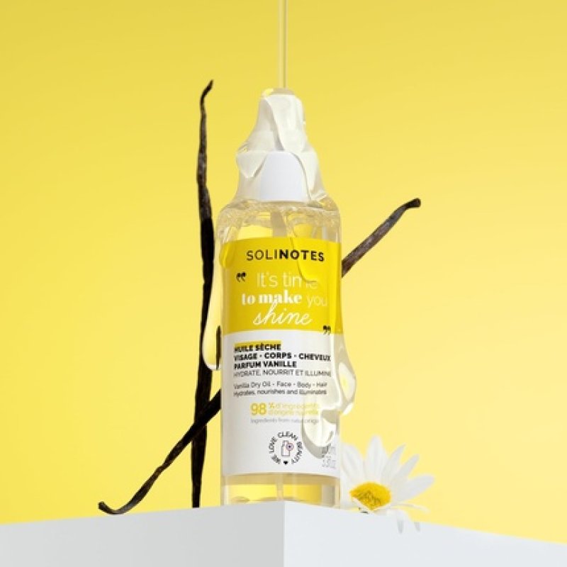Solinotes Dry Oil Vanilla for Face, Body, and Hair 100ml