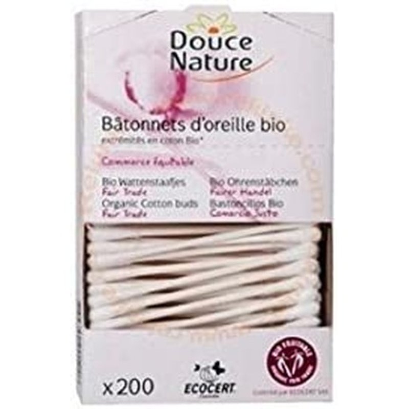 Douce Nature PRI 3881 Organic Ear Hygiene Sticks 200 Units