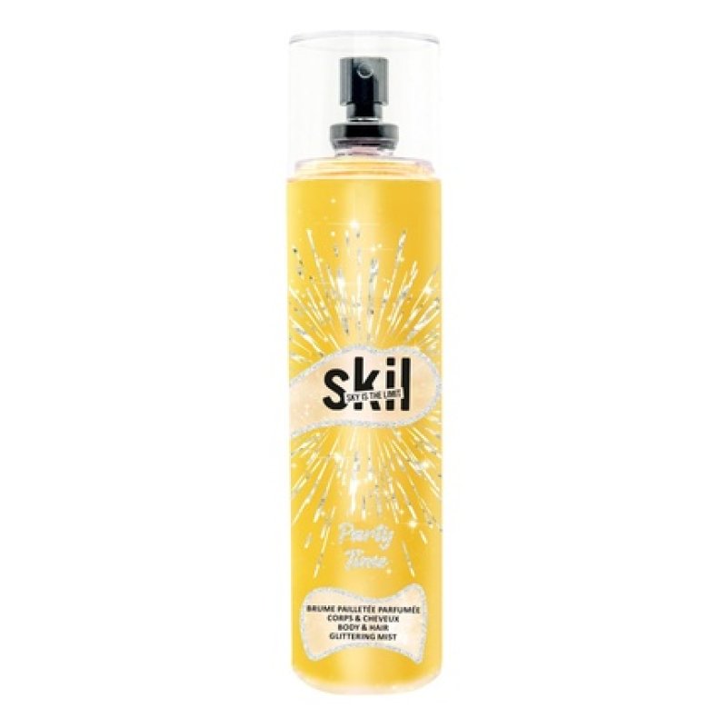 Skil Sequin Party Time Perfume Mist for Women Night Call Collection Musk Vanilla Scent Spray Bottle 250ml - Made in