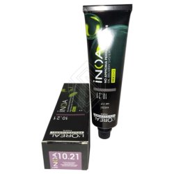 L'Oreal Professionnel Paris Inoa 10.21 Lightest Iridescent Ash Blonde No Ammonia Permanent Hair Color - 2 Ounce 60 Gram