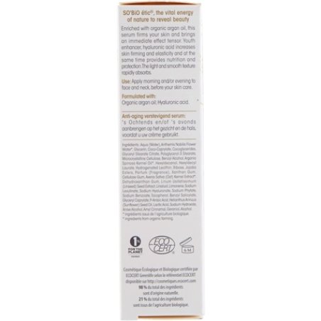 SO'BiO étic Précieux Argan Cosmebio Anti-Aging Firming Serum 30ml