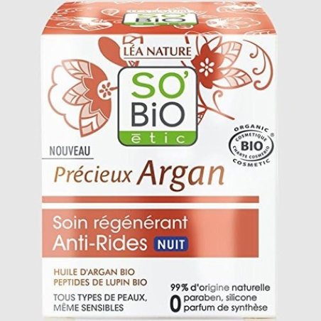 SO'BiO étic Précieux Argan Cosmos Bio Anti-Aging Regenerative Night Care 50ml