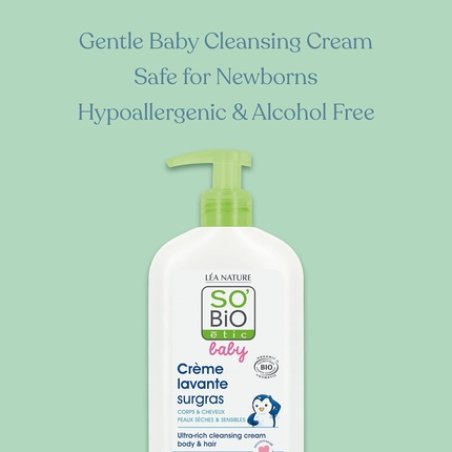 So'bio Etic Body & Hair Wash Cream Highly Tolerant 500ml