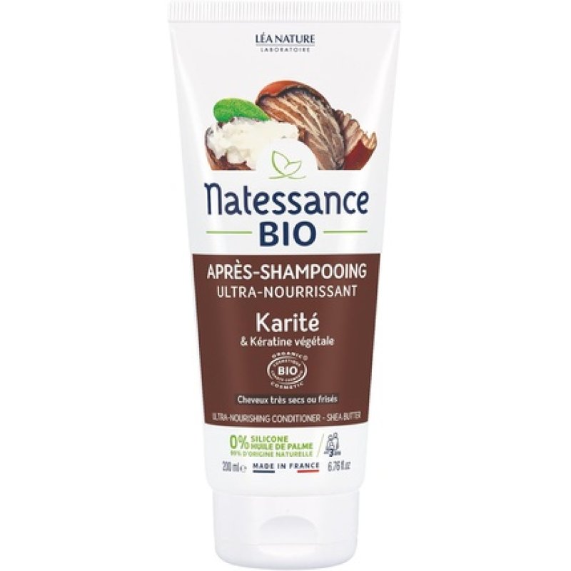 Natessance Organic Ultra-Nourishing Shea and Vegetable Keratin Conditioner 200ml