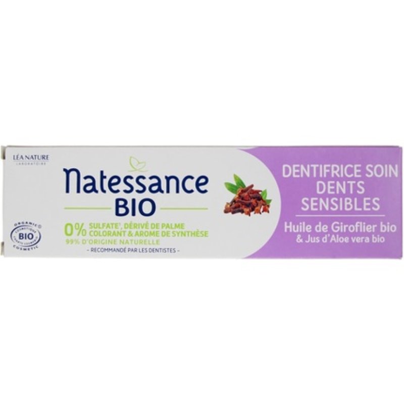 Natessance Organic Clove Toothpaste for Sensitive Teeth 75ml