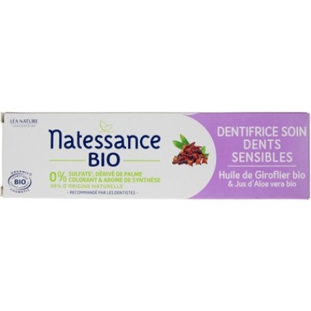 Natessance Organic Clove Toothpaste for Sensitive Teeth 75ml