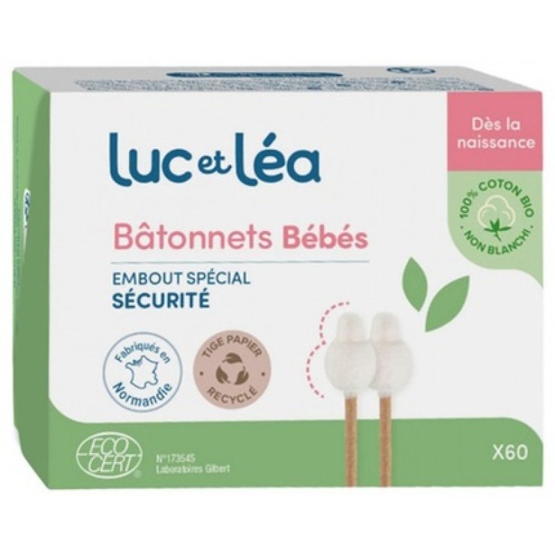 Luc Et Lea Baby Bio Sticks 60 Pieces for Cleaning
