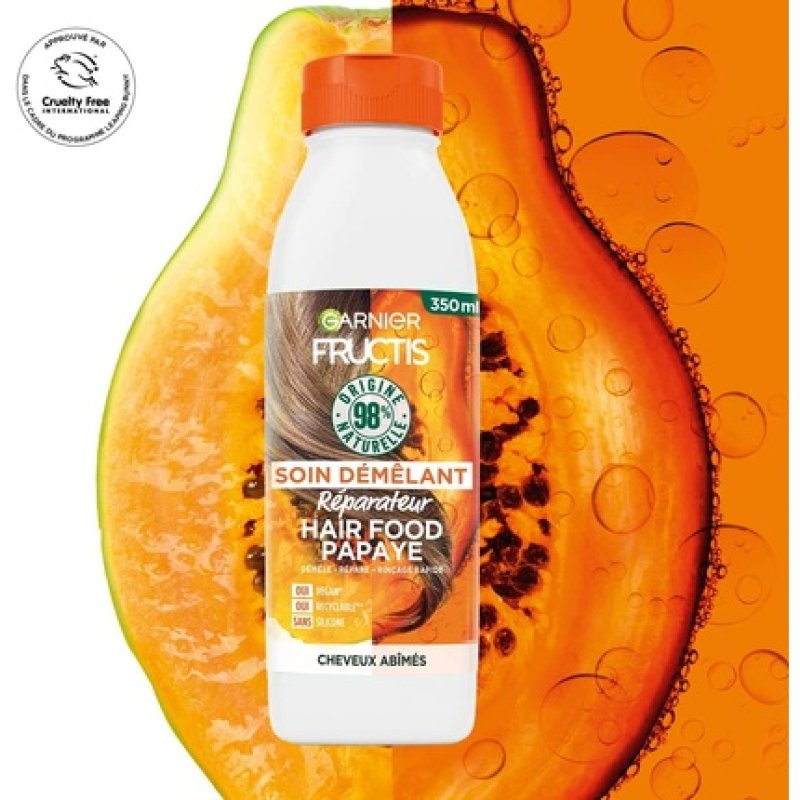 Garnier Fructis Hair Food Papaya Repairing Detangler for Damaged Hair 350ml