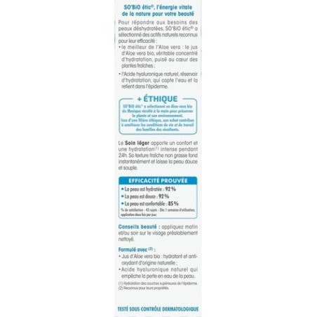 SO'BiO étic Cosmebio Hydra Aloe Vera 24 Hours Light Moisturizing Day Cream 50ml