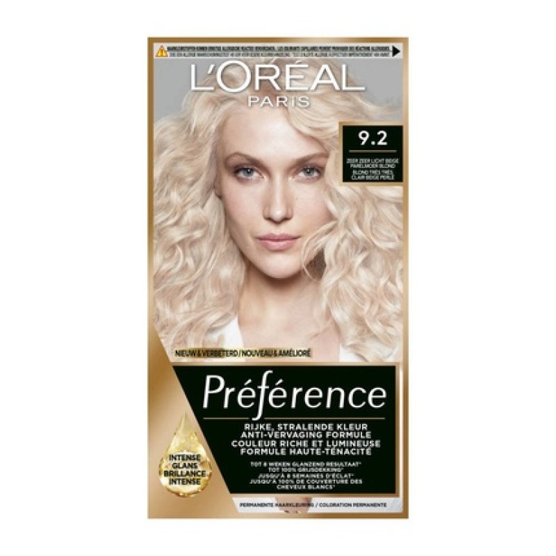 L'Oreal Paris Preference 91 Very Light Ash Blonde Permanent Hair Color 200 Ml