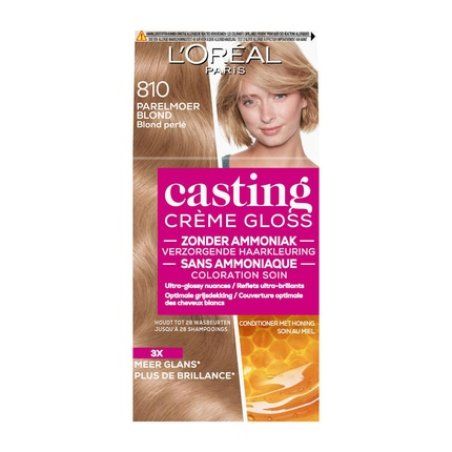 L'Oreal Paris Casting Creme Gloss Pearl Blonde 810 - Semi-Permanent Hair Color Without Ammonia 100 Ml