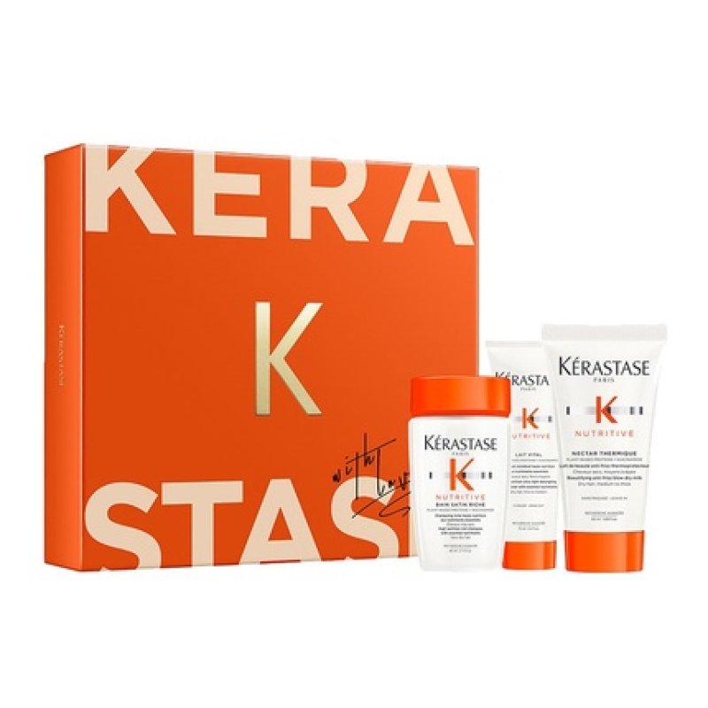 Kerastase Nutritive Discovery Set - Nourishing Shampoo For Dry Hair 80ml Nourishing Milk For Hair 75ml Thermal