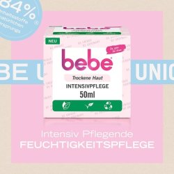 bebe Intensive Face Cream with Avocado Oil and Shea Butter for Dry Skin