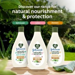 Johnson's Baby Naturally Sensitive Shea Butter and Aloe Vera Bath Shampoo Lotion