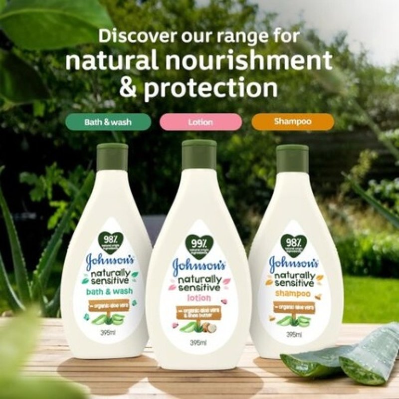 Johnson's Baby Naturally Sensitive Shea Butter and Aloe Vera Bath Shampoo Lotion