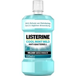 LISTERINE Cool Mint Mild 500ml Antibacterial Mouthwash with Essential Oils Alcohol-Free Perfect Addition to Daily Oral