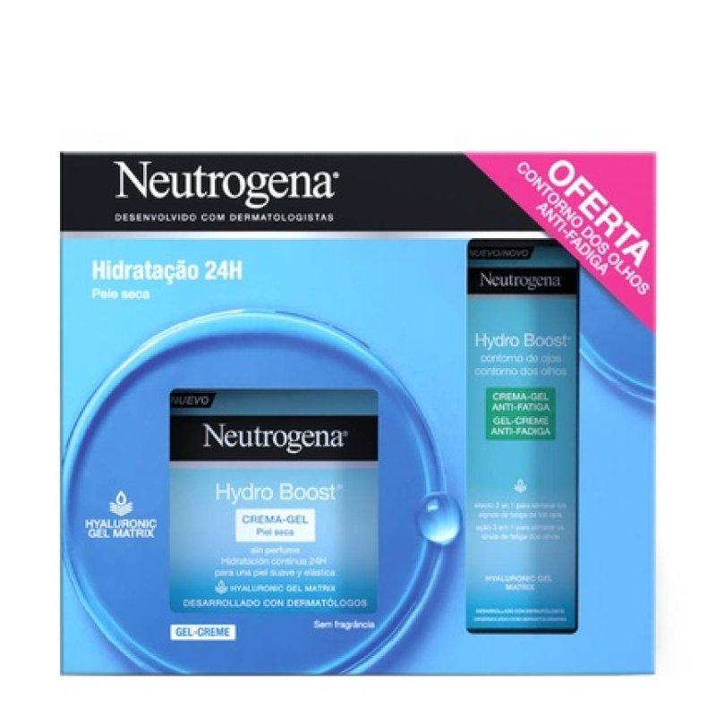 Neutrogena Hydro Boost Facial Moisturizing Gel Cream 50ml With Anti-Fatigue Eye Gel Offer