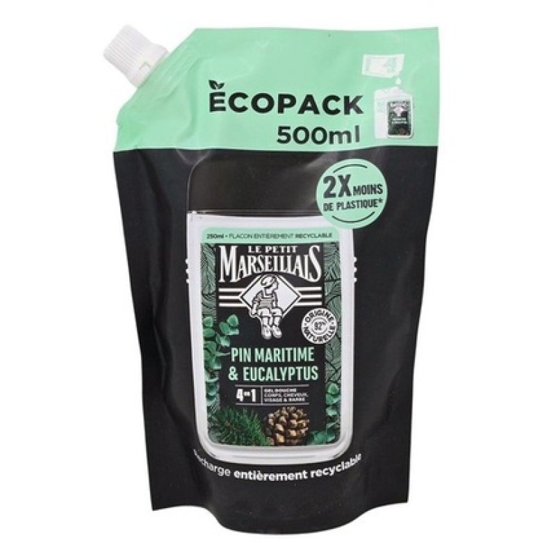 Le Petit Marseillais Men's Shower Gel Maritime Pine & Eucalyptus 500ml