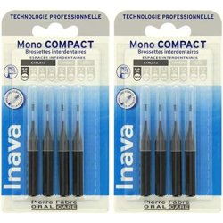 Inava Mono Compact Interdental Brushes Narrow Black 0.6mm