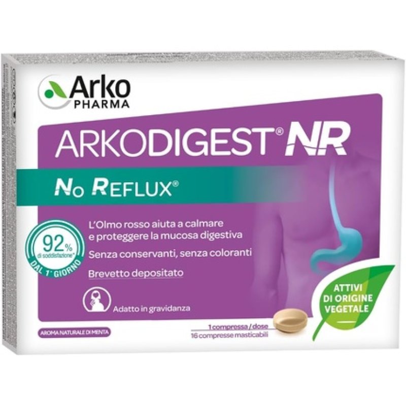 Arkopharma Arkodigest NR No Reflux Food Supplement 16 Tablets