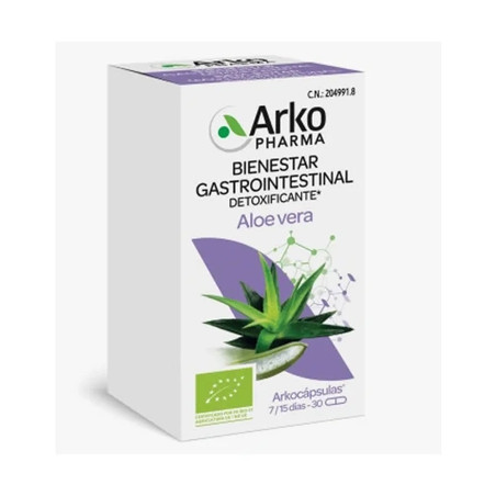 Arkopharma Organic Aloe Vera 30 Capsules - Herbal Dietary Supplement