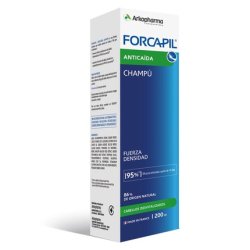 Arkopharma Forcapil Anti Hair Loss Shampoo 200ml Silicone-Free Strengthens and Thickens Prevents and Limits Hair Loss