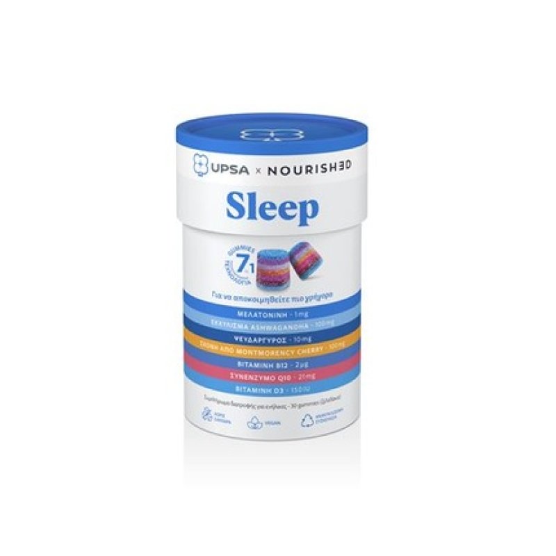 Upsa Upsa Nourished Sleep 7-In-1 - Dietary Supplement For Quality Sleep, 30 Gummies