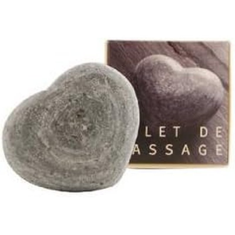 Tade Slate Heart Massage Pebble