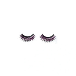 Shophair Crazy Black And Pink False Eyelashes X2 With Glue