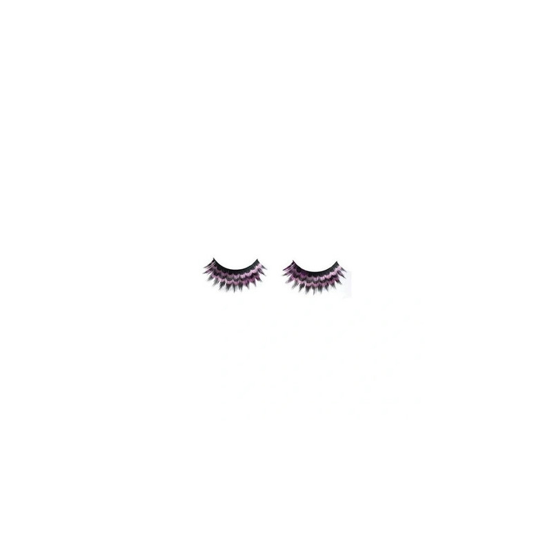 Shophair Crazy Black And Pink False Eyelashes X2 With Glue