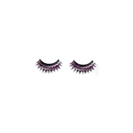 Shophair Crazy Black And Pink False Eyelashes X2 With Glue