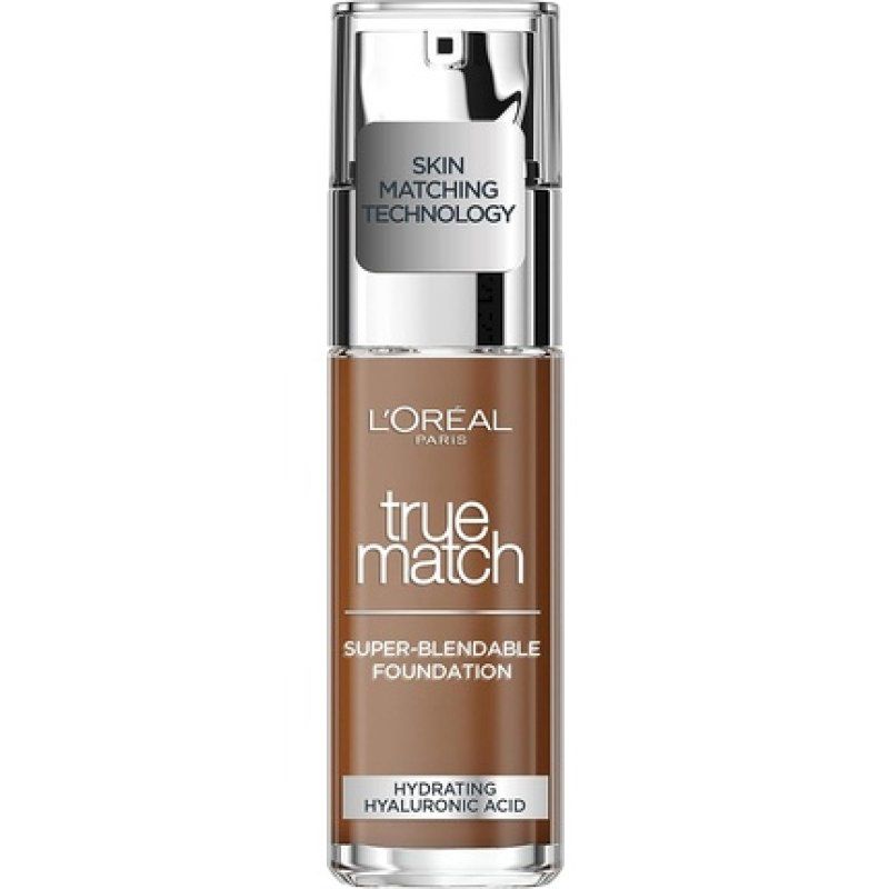 L'Oreal Paris True Match Liquid Foundation Skincare Infused with Hyaluronic Acid SPF 17 30ml 9W Sienna
