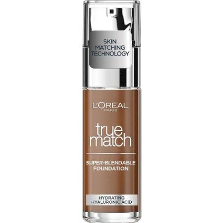 L'Oreal Paris True Match Liquid Foundation Skincare Infused with Hyaluronic Acid SPF 17 30ml 9W Sienna