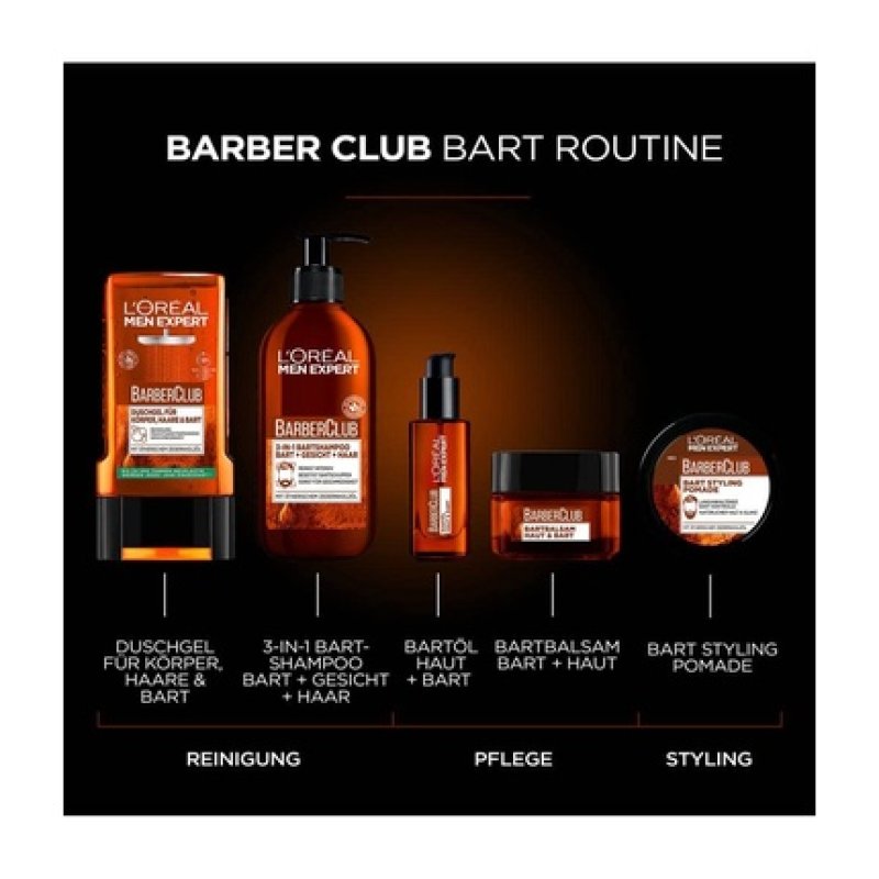 L'Oreal Paris Men Expert Barber Club Shower Gel 250ml 8.4 Fl Oz