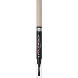 L'Oreal Paris Eyebrow Liner Brow Filling Triangular Pencil Natural Matte Finish with Spoolie Brush Up to 24H Wear