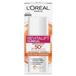L'Oreal Paris Moisturizer Revitalift Clinical Spf 50 Vitamin C Anti-Uv Fluid - 50ml