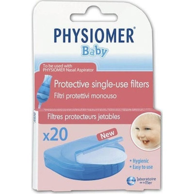 Physiomer Baby Replacement Filters For Nasal Aspirator - 20 Pieces