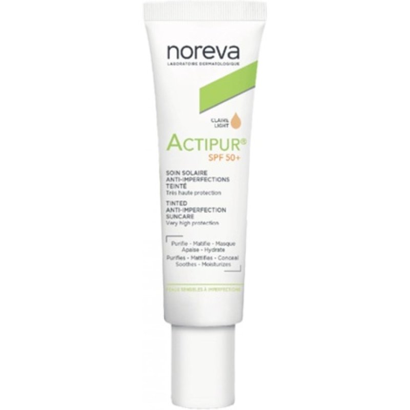 Noreva Actipur Anti-Imperfection Sun Care SPF 50 Light Tint 30ml
