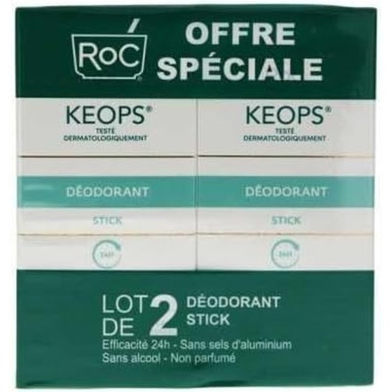 Roc Keops Deodorant Stick 40ml - Pack of 2