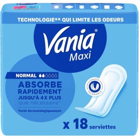 Vania Maxi Comfort Sanitary Towels Normal
