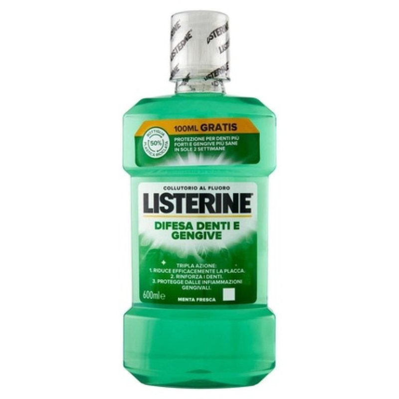 Listerine Defense For Teeth And Gums Delicate Mint Flavor - 600 Ml