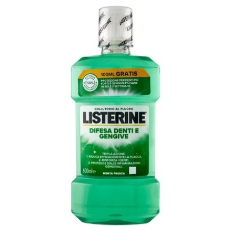 Listerine Defense For Teeth And Gums Delicate Mint Flavor - 600 Ml