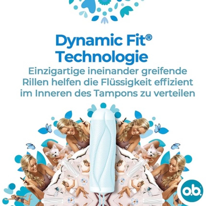 o.b. ProComfort Mini Tampons with Dynamic Fit Technology and SilkTouch Surface 64 Count